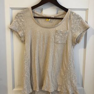 Anthropologie cream blouse